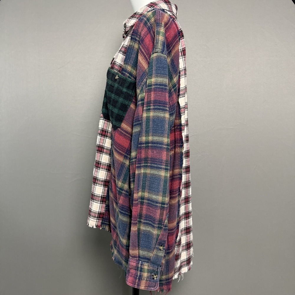 BDG Urban Outfitters Medium Patchwork Plaid Flannel Shirt (Oversized) - Picture 3 of 9